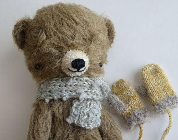 112■ぬいぐるみ作家 五十嵐めぐみ▲クマぬいぐるみ Kutcha Kacha▼