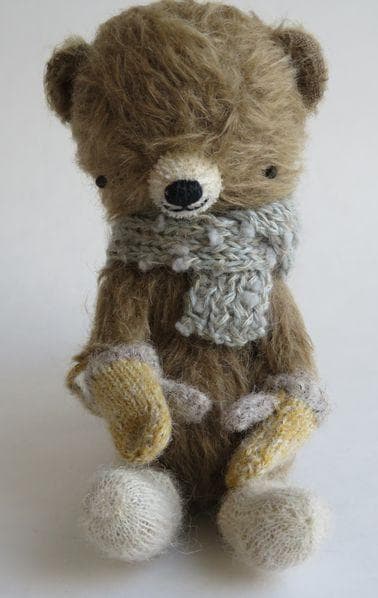 112■ぬいぐるみ作家 五十嵐めぐみ▲クマぬいぐるみ Kutcha Kacha▼