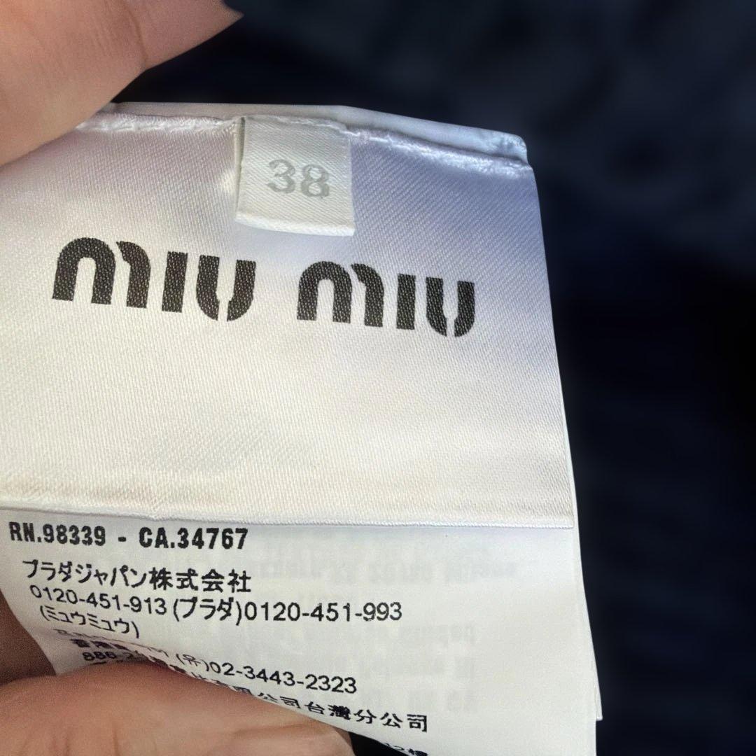 正規品未使用　MIU MIU ネイビー ポロシャツ 38