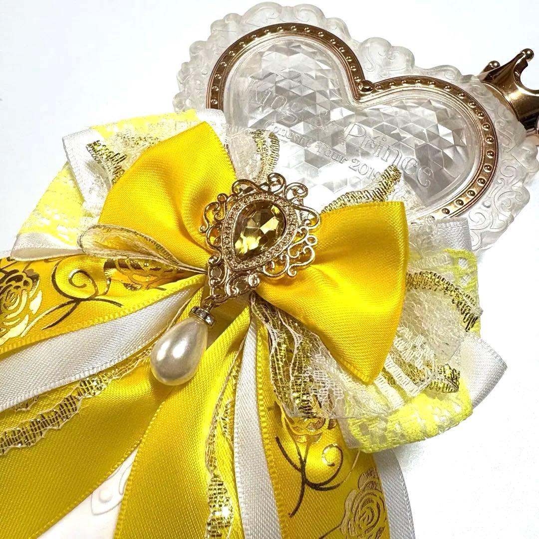 ペンライトリボン　キンブレリボン　ペンラリボン　黄色　イエロー　V42