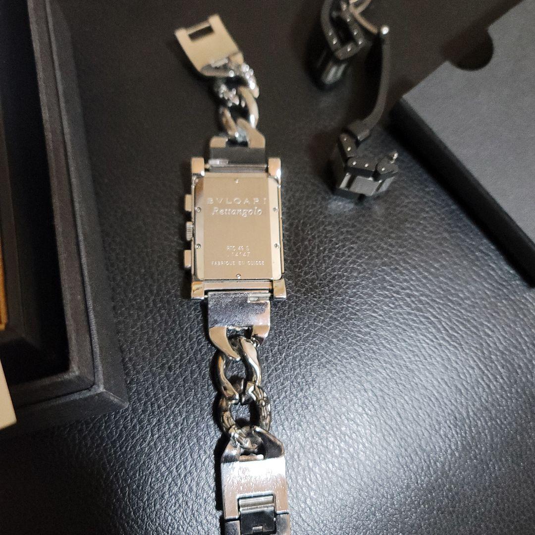 ブルガリレコッタロゴ49sクォーツ腕時計 電池式ステンレススチール シルバー