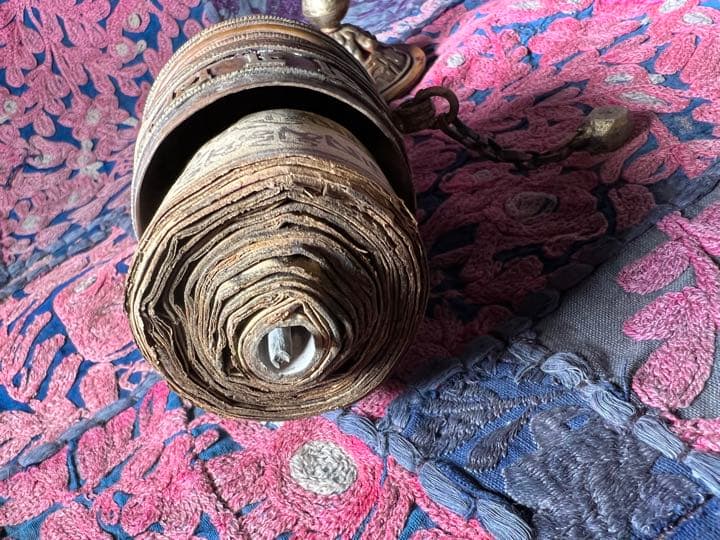 アンティーク　マニ車　摩尼車　チベット仏教