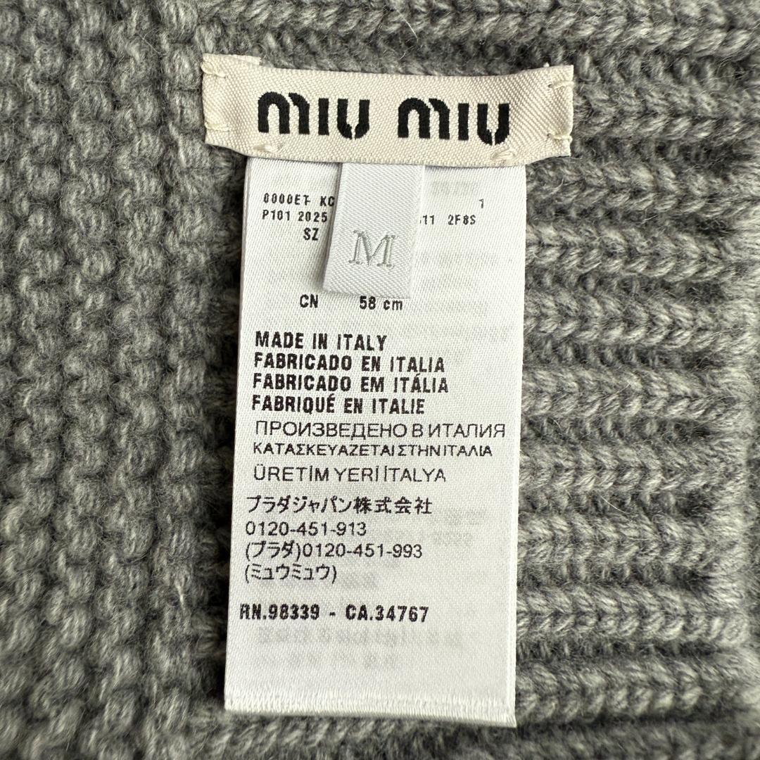 新品 正規品 miumiu ニット ビーニー ニット帽 帽子 ニットキャップ
