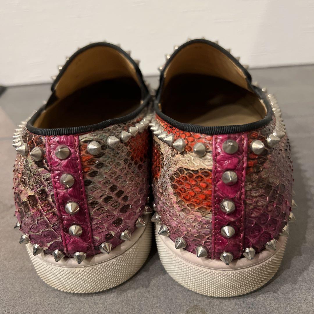 極美❗️45万円❗️希少❗️レア❗️スネーク❗️蛇革❗️クリスチャンルブタン！43