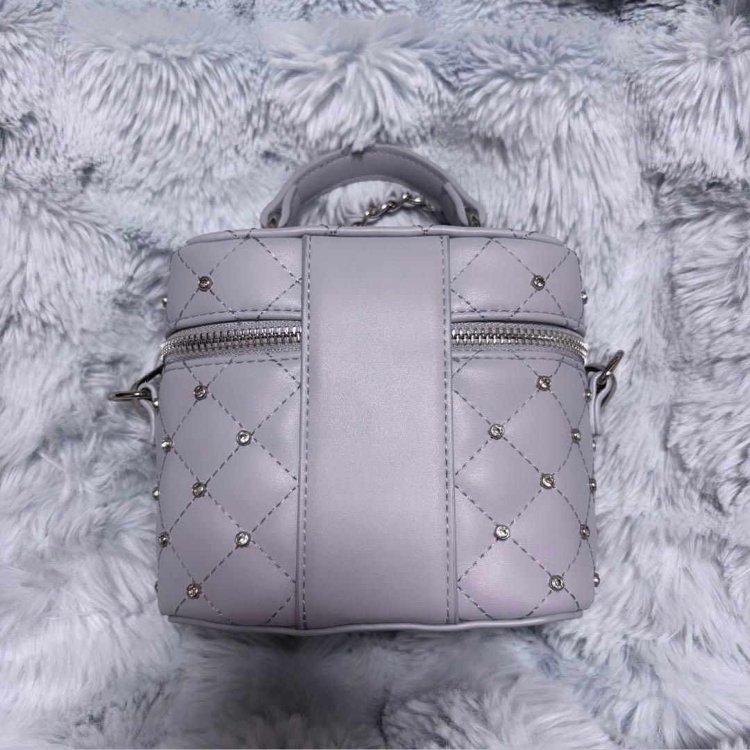 Darich キルティングビジュースクエアミニバッグ SAX