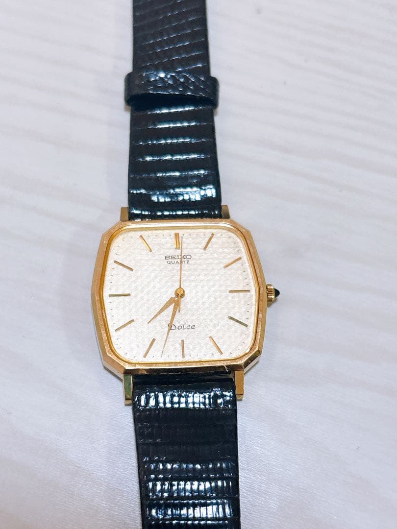 SEIKO Dolce ゴールド ブラック腕時計 7731-5120