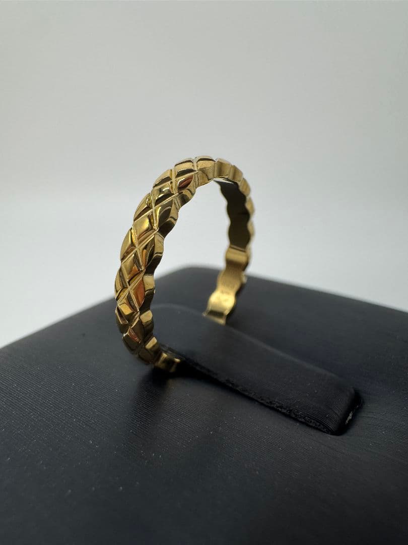 K18ゴールド編み込みデザインリング 1.59g/11号
