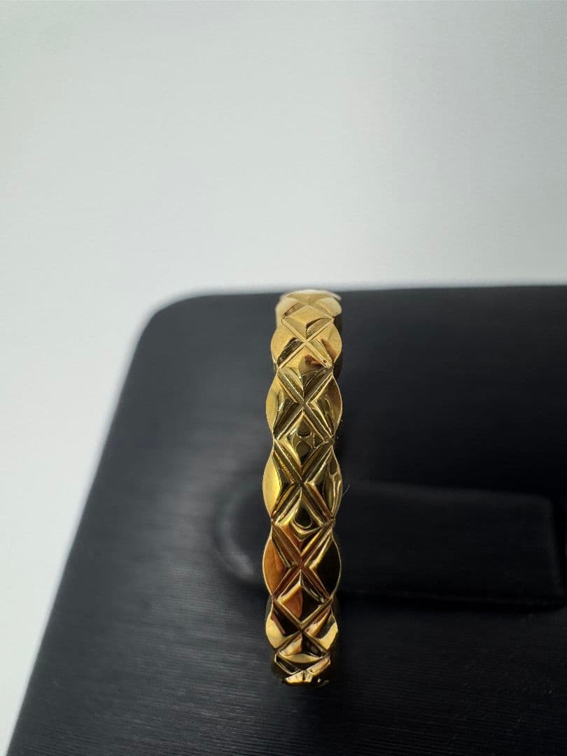 K18ゴールド編み込みデザインリング 1.59g/11号