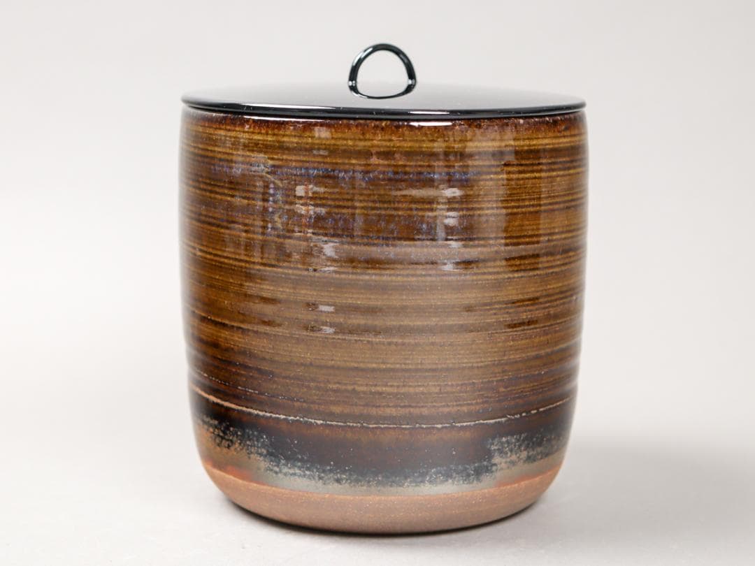 高取焼 高取喜恵 半月水指 共布 共箱 茶道具 未使用