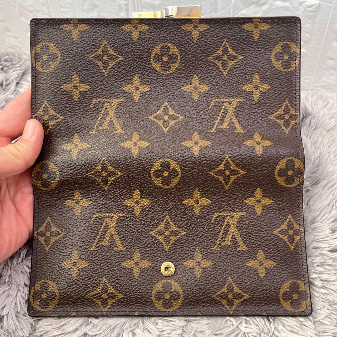 美品　ルイヴィトン　コンチネンタル　クラッチ　折り財布　がま口　モノグラム