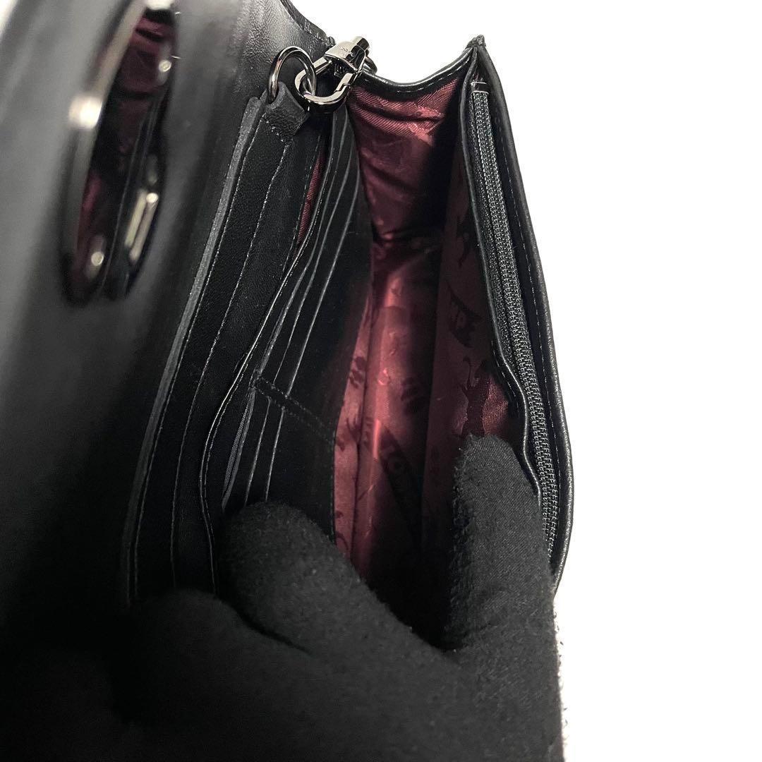 ✨美品✨LONGCHAMP キャヴァルケイド レザー チェーンクロスボディバッグ