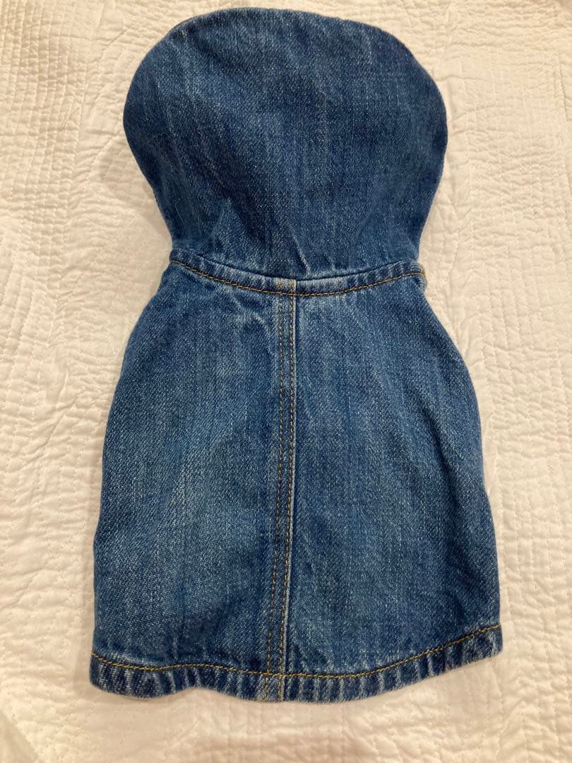 大人気 the N ダメージ加工 デニム　袖なしパーカー