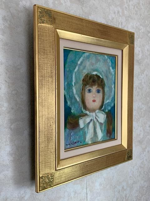 【物故作家】斎藤光子【ジュモーに捧ぐ】白日会・◆油彩Ｆ３号◆評価１２.５万円／号