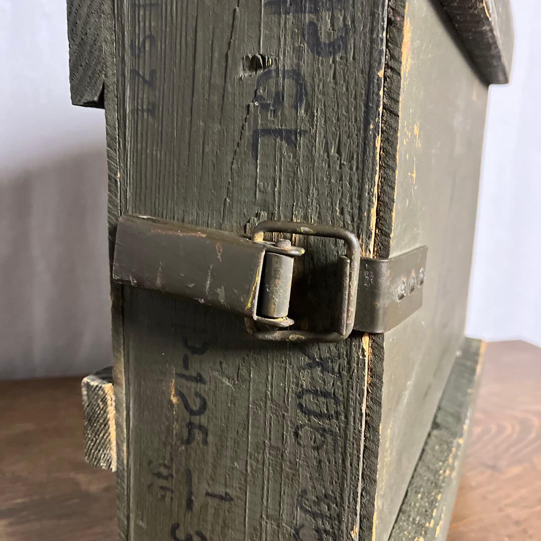 ユーロミリタリー実物◾️木製ボックス キャリーケース アンモボックス 収納ボックス