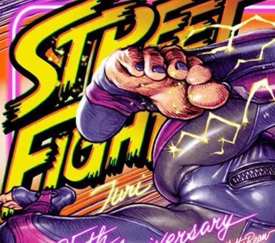 ロッキンジェリービーン ストリートファイター V シルクスクリーン ポスター 紫