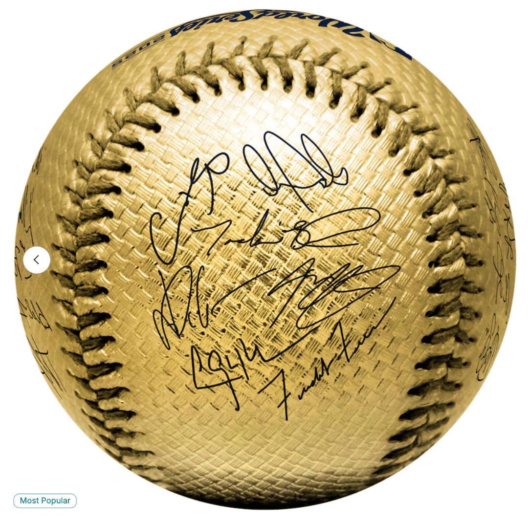 ドジャース 2025 優勝 ゴールドボール レプリカサイン 新品