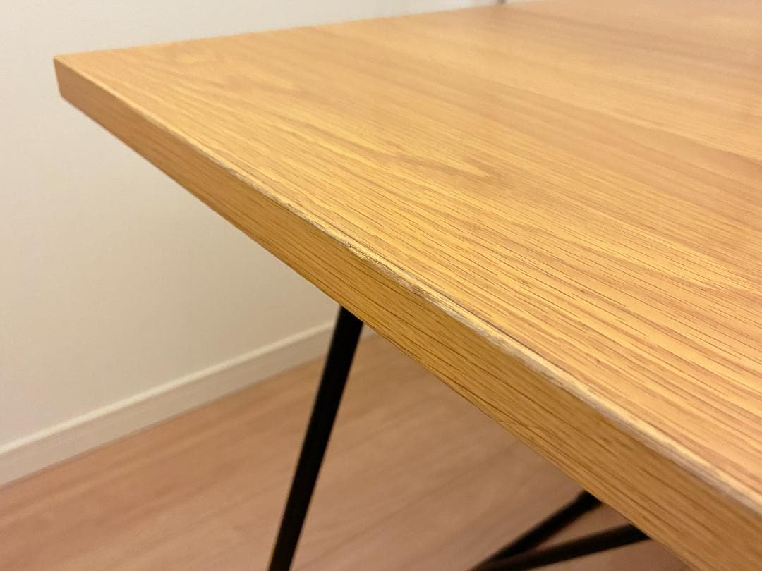 無印良品 木製 折りたたみテーブル オーク材 突板 デスク 幅120cm