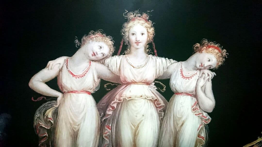 イタリア アントニオカノーヴァ 三美神 天使 複製画 名画 アンティーク 骨董品