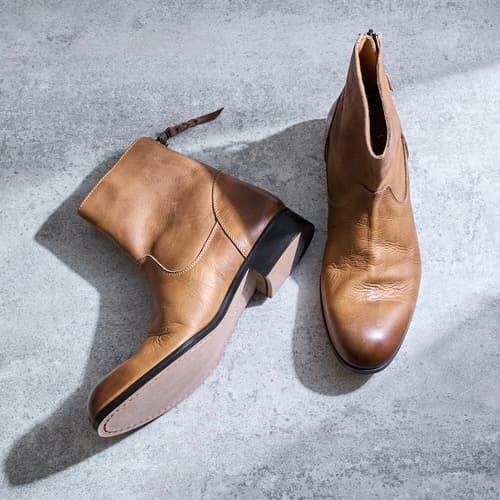 新品 PADRONE バックジップ ブーツ レザー シューズ EDWARD 革靴