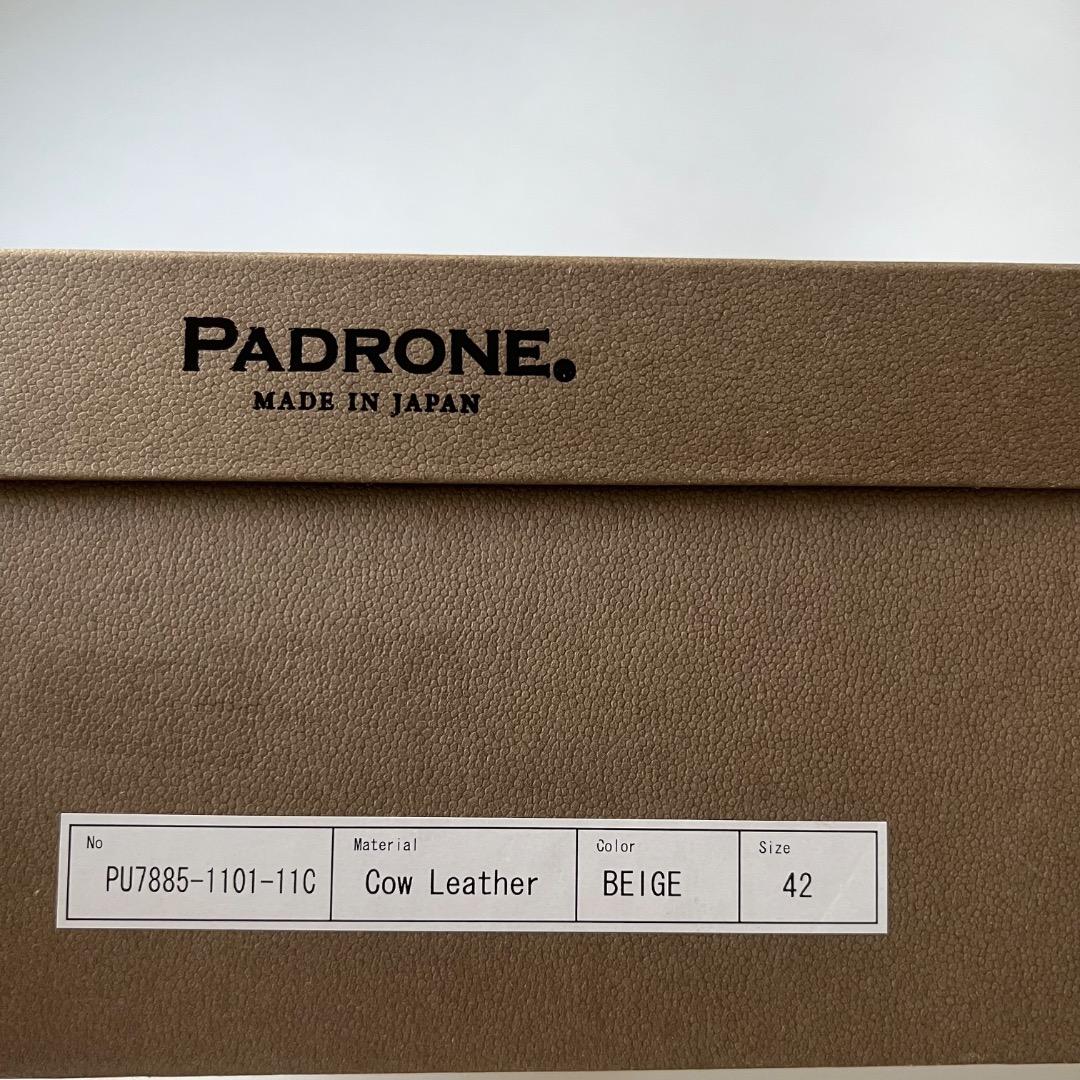 新品 PADRONE バックジップ ブーツ レザー シューズ EDWARD 革靴