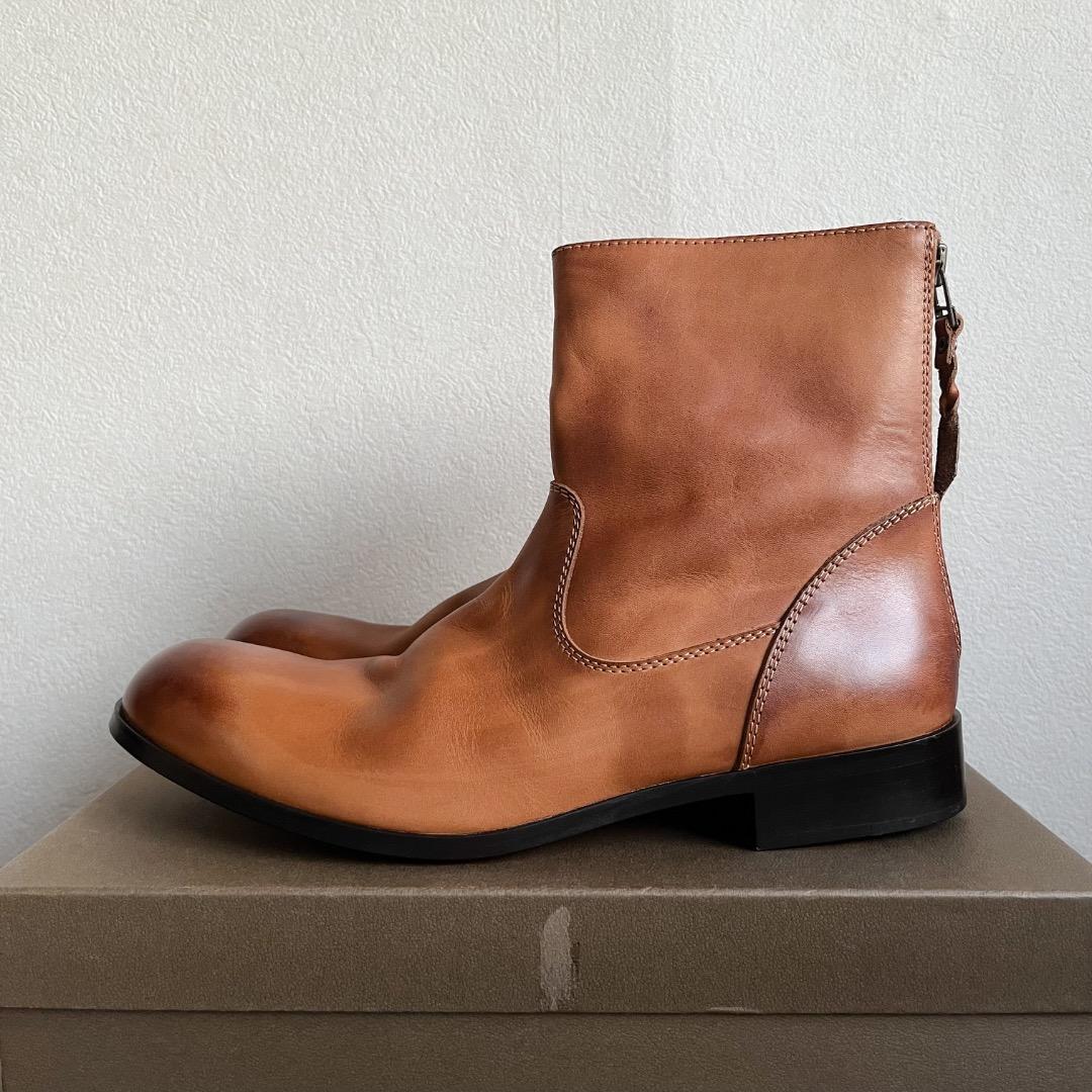 新品 PADRONE バックジップ ブーツ レザー シューズ EDWARD 革靴