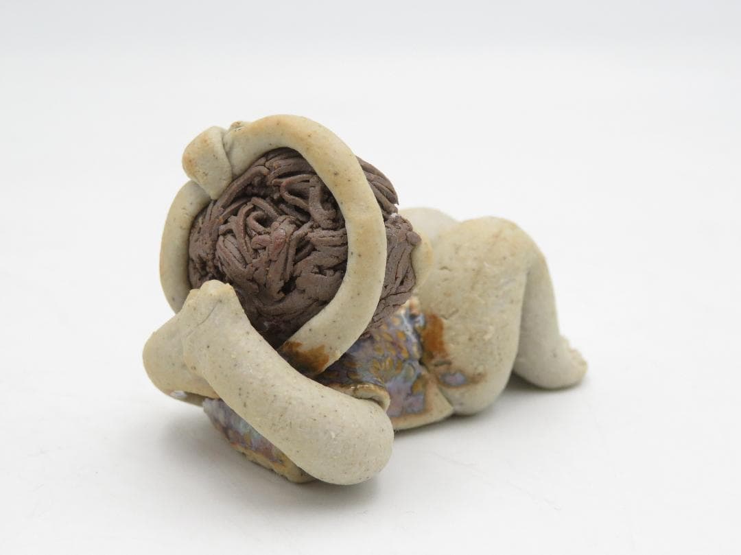 青芳人形 4点セット 陶器人形 森元青芳 砥部焼 オブジェ 置物 インテリア