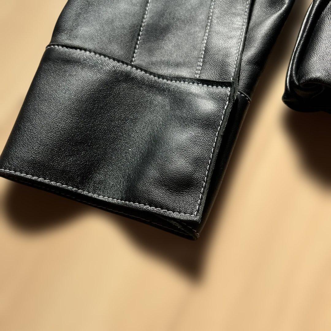 vejas レザー　スカーフ付き　ジャケット