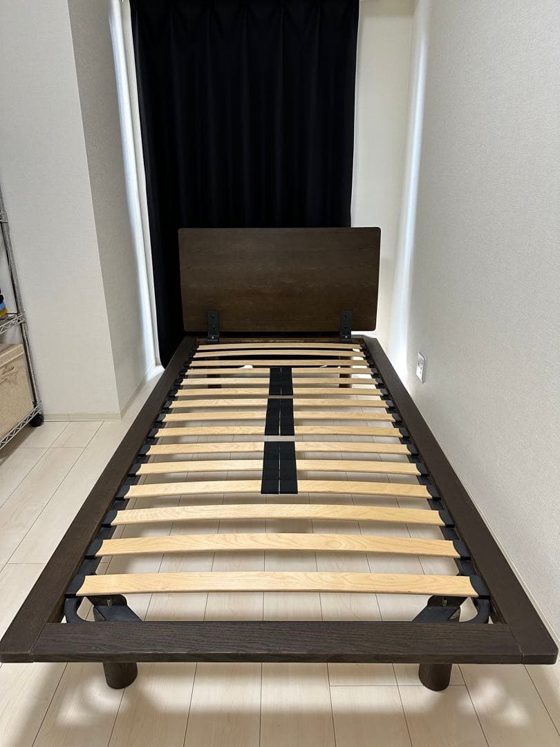 MUJI 無印　ベッドフレーム　シングル　ヘッドボード・脚付き