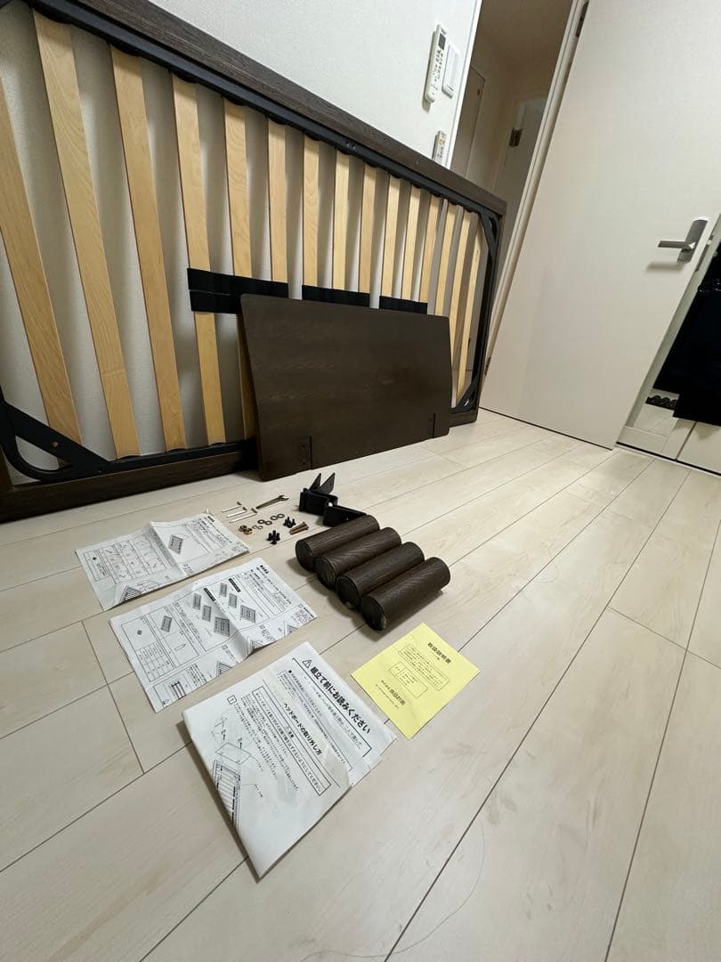 MUJI 無印　ベッドフレーム　シングル　ヘッドボード・脚付き