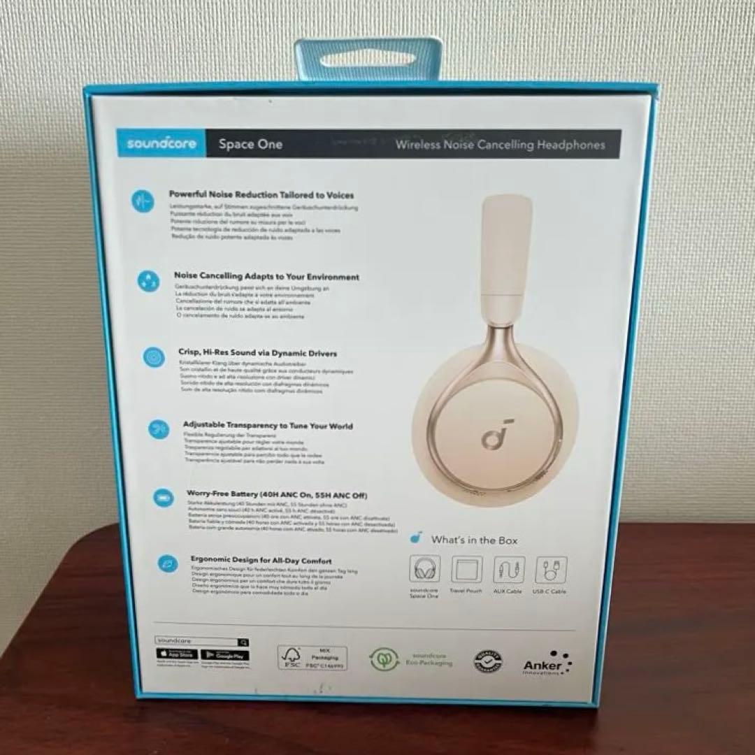 【新品】soundcore space one ノイズキャンセリング　ホワイト