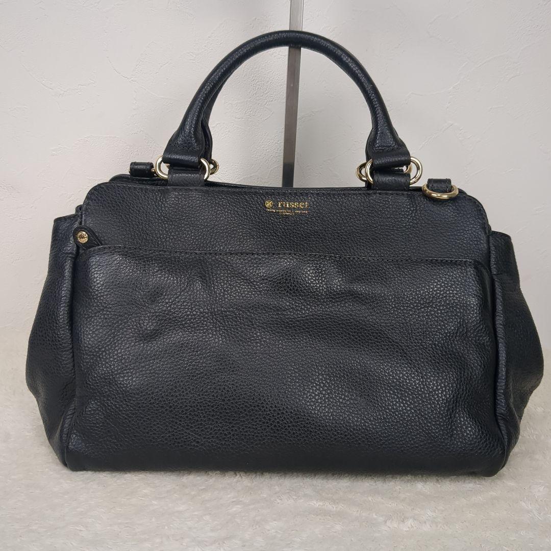 【美品】archive bag　ラシット　シボ　レザー　2way　Y2K　黒