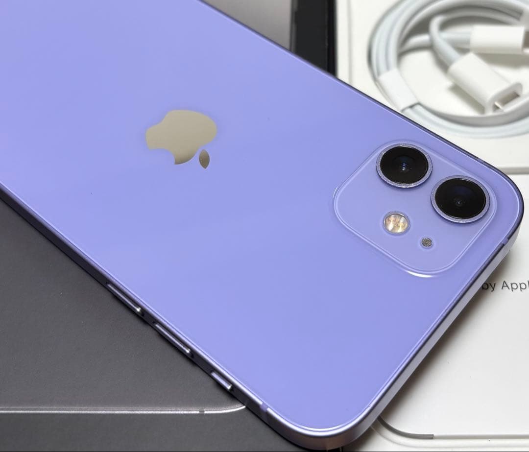 【海外版】iPhone 12 128GB パープル　新品バッテリー　台湾版　本体