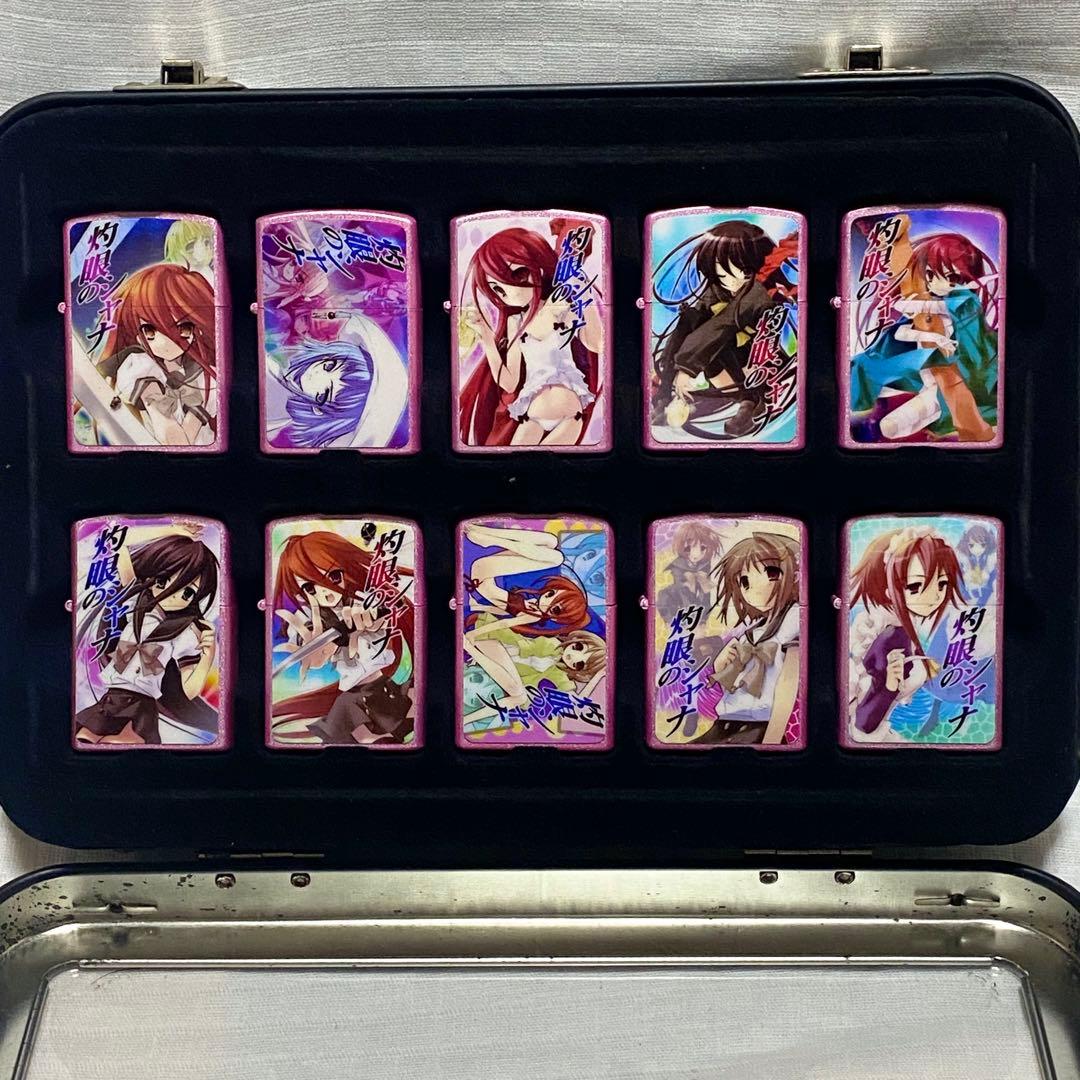 【未使用】灼眼のシャナ☆美少女Zippo風ライター 10個セット 収納ケース付