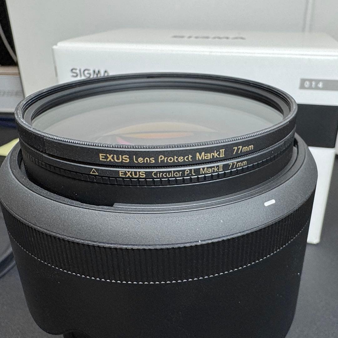 SIGMA Art 50mm F1.4 DG HSM キヤノンEF フィルタ2枚