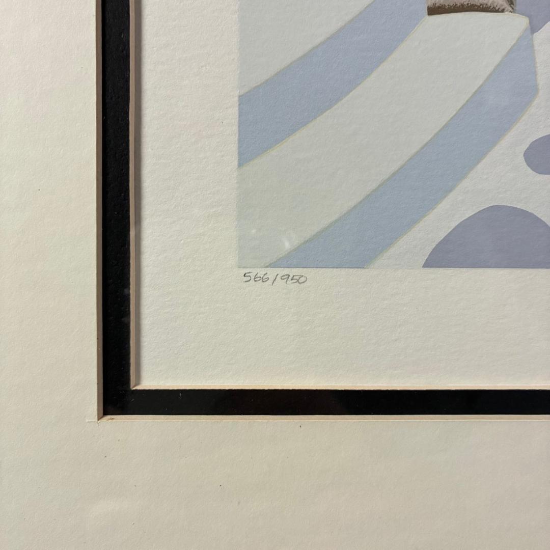 美品トーマス・マックナイト「Aegean～」シルクスクリーン 直筆サイン入 額装