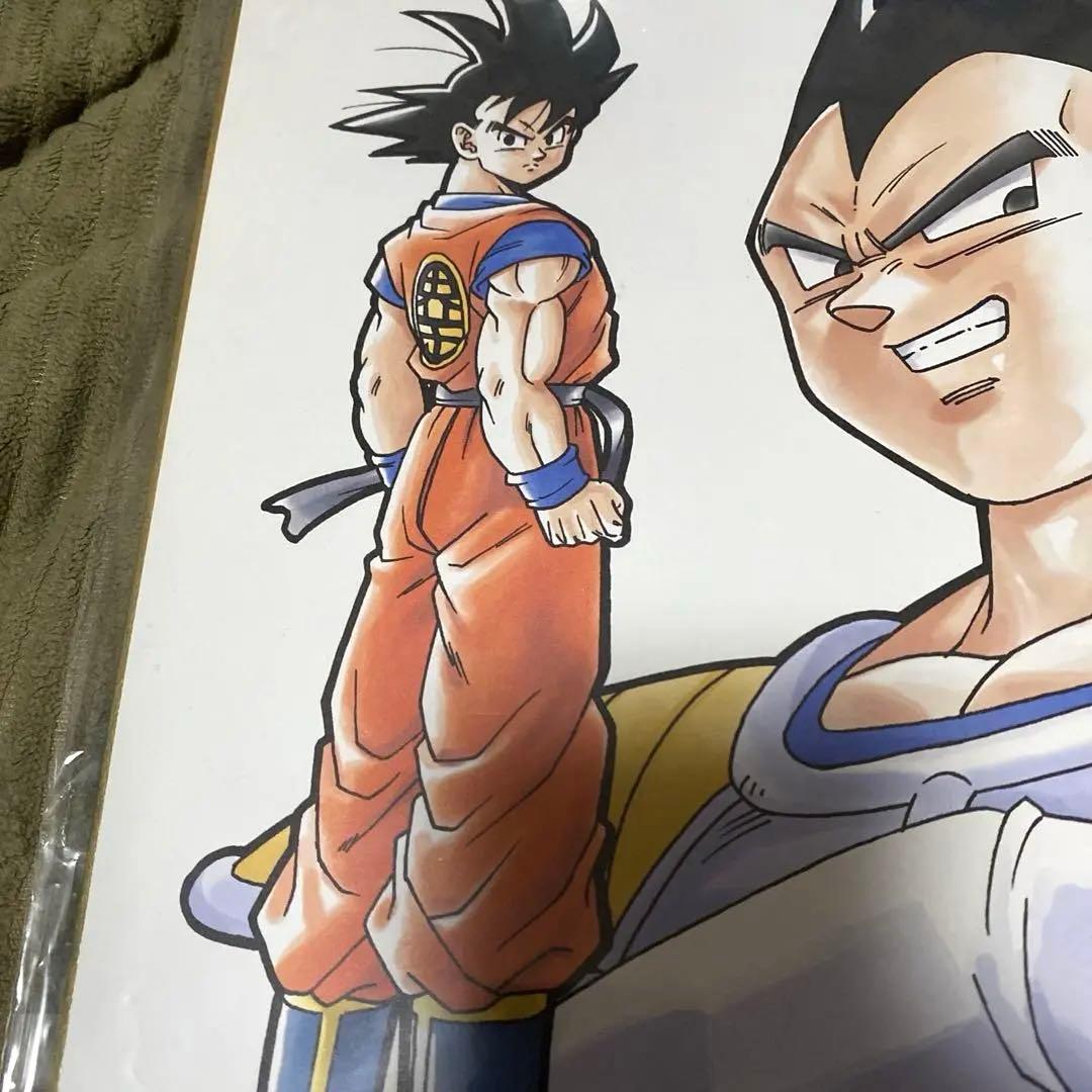 ☆新品未使用　ドラゴンボールZ書き下ろし30周年色紙　孫悟空 ベジータ 鳥山明
