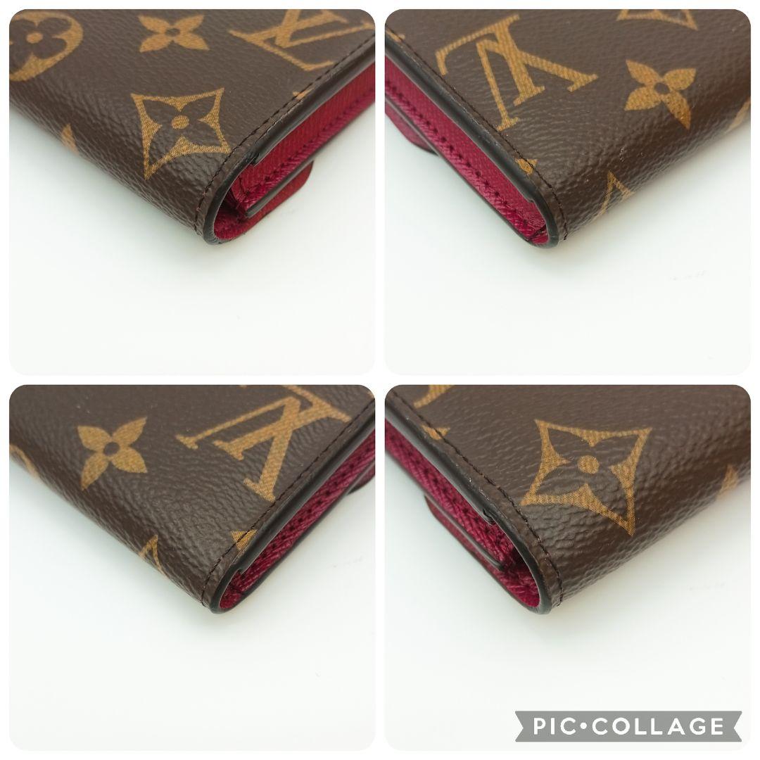 【美品S】ルイヴィトン　ポルトモネロザリ　モノグラム　フューシャ　ケース