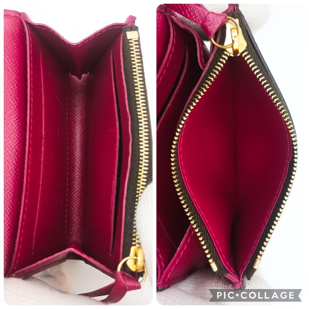 【美品S】ルイヴィトン　ポルトモネロザリ　モノグラム　フューシャ　ケース