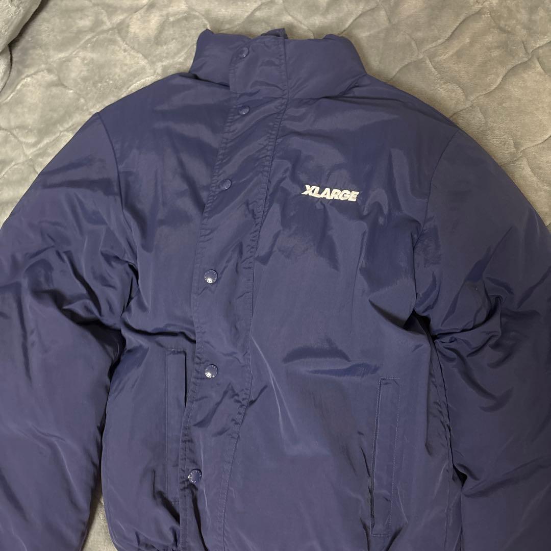 XLARGE リバーシブルダウンジャケット ネイビー/グリーン