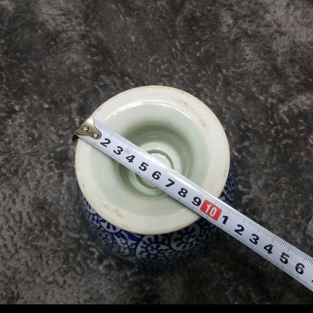 青と白の装飾 足付きボウル古地図蛸唐草高台鉢 たこ唐草 杯洗