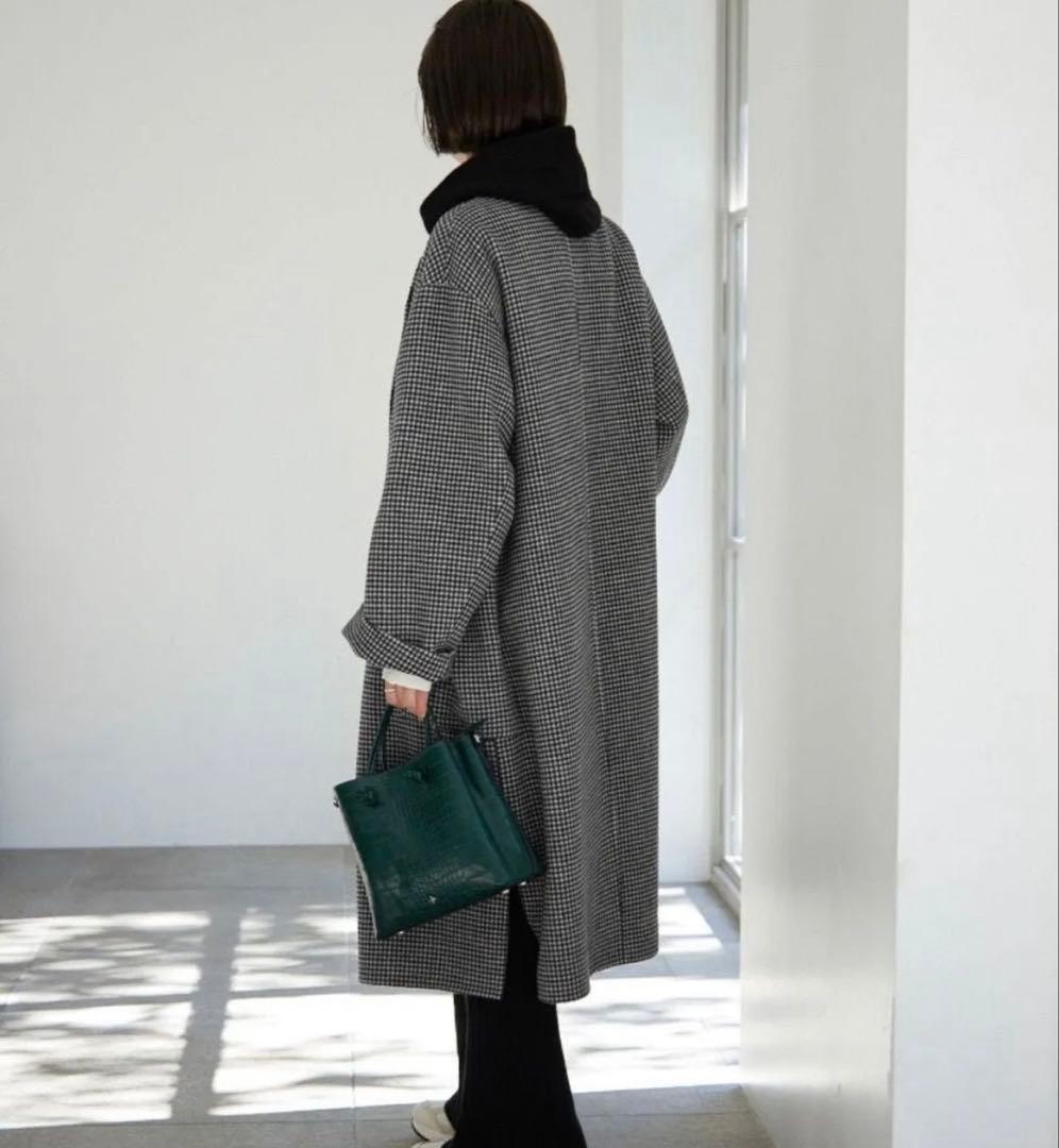 SLOBE IENA HAMILTONダブルフェイスウールロングコート　チェック