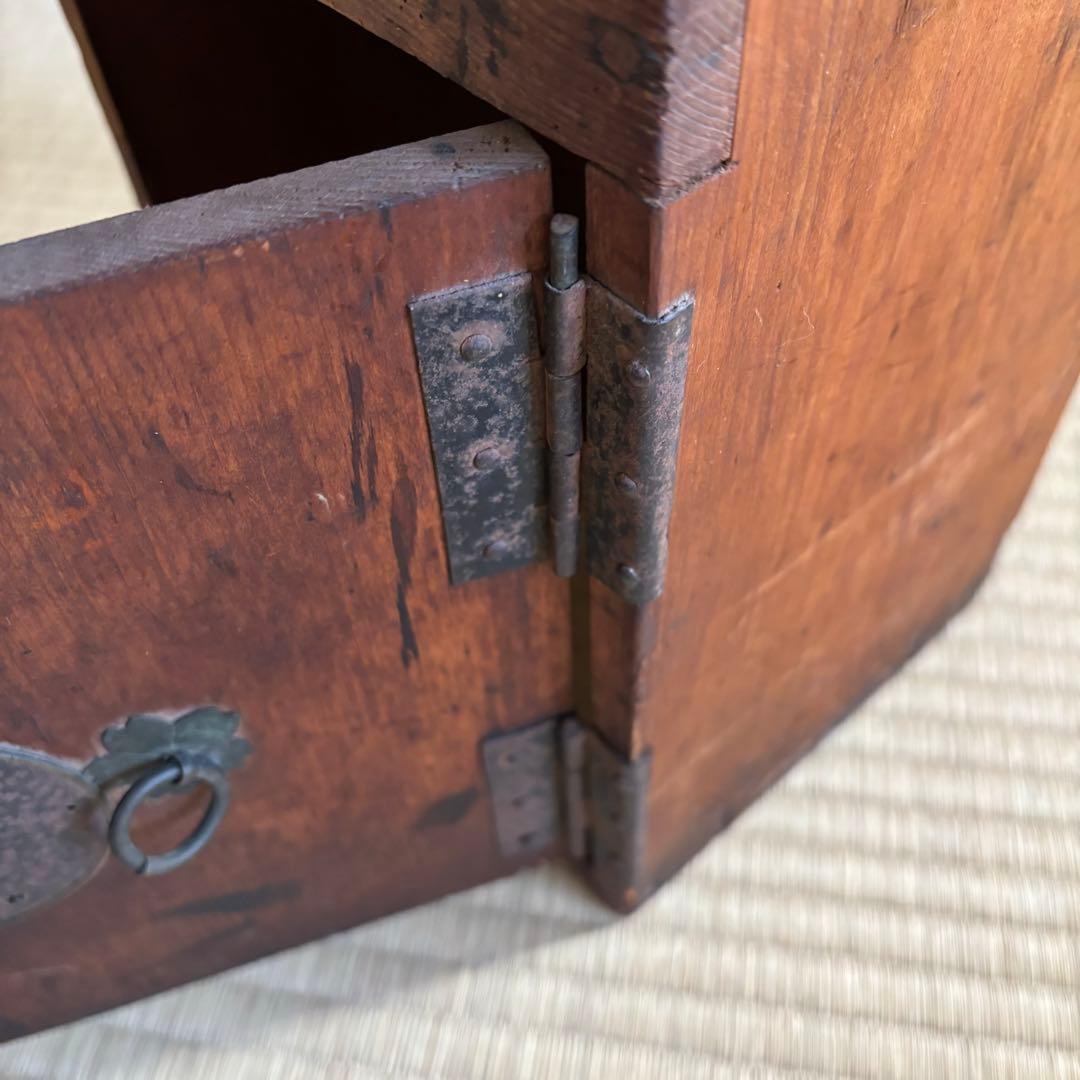 古い　葉書入れ　郵便入　小物入れ　小引き出し　明治　戦前　古民芸　古民具　古家具