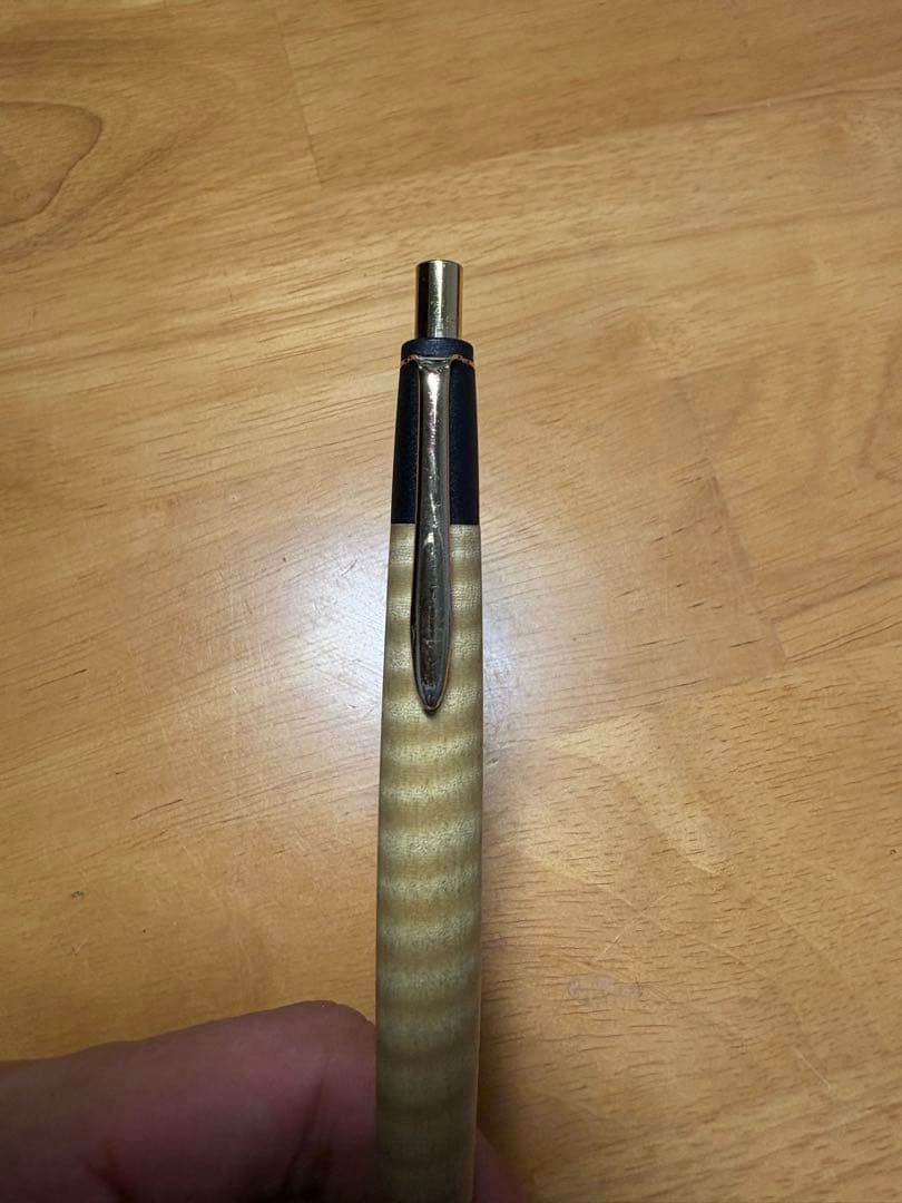 ボナンペン シャーペン 栃縮木 真鍮金具