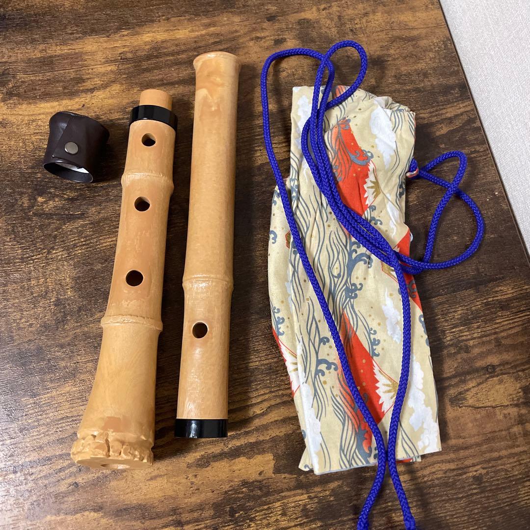 尺八本体 樹脂製 収納袋付き