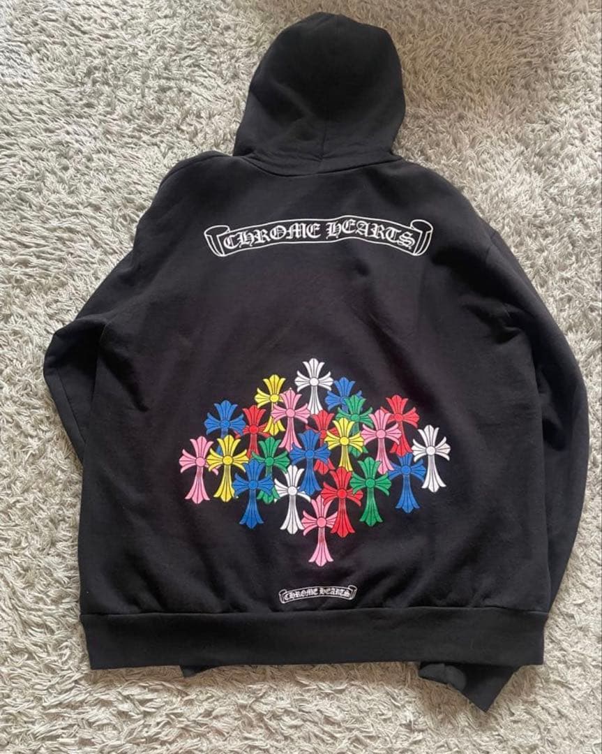 CHROME HEARTS カラフル花刺繍パーカー