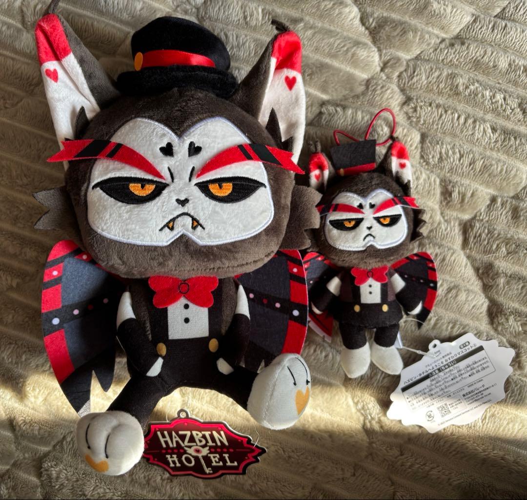 匿名配送　ハズビンホテル　ハスク　おすわりぬいぐるみ　マスコット　ラウンドワン