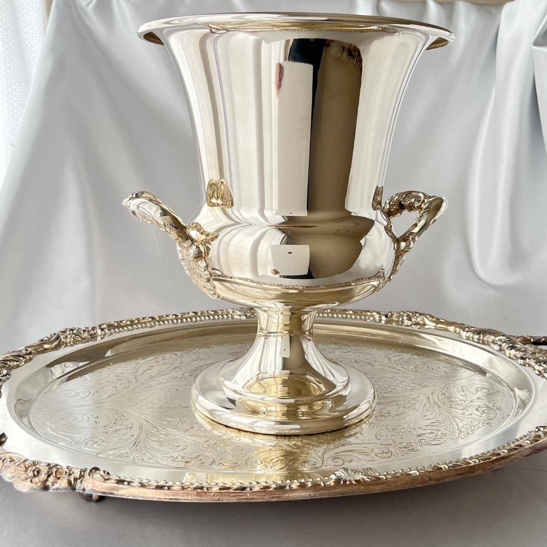 【Galleon】 ワインクーラー / シャンパンホルダー【シルバープレート】