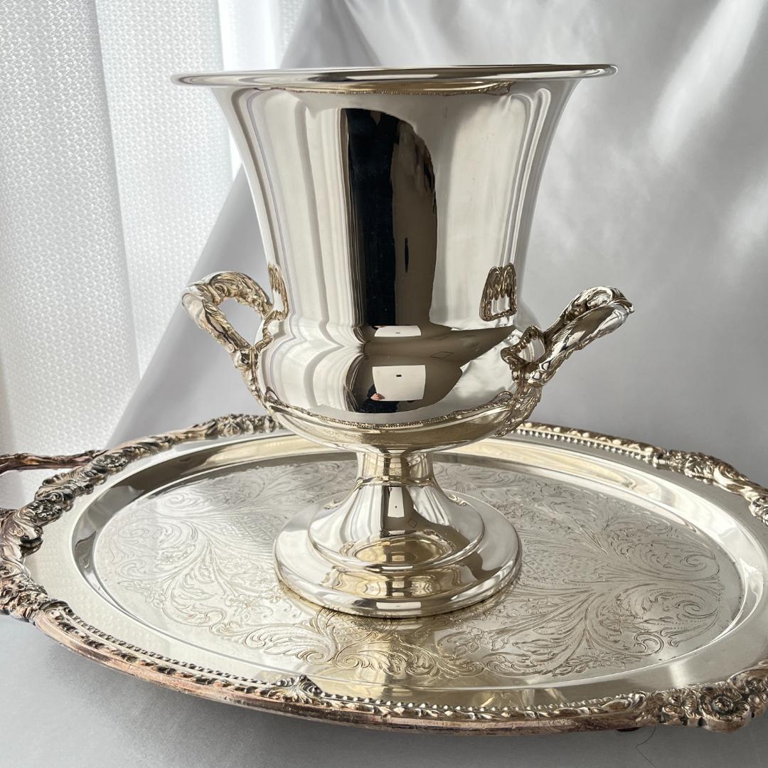 【Galleon】 ワインクーラー / シャンパンホルダー【シルバープレート】