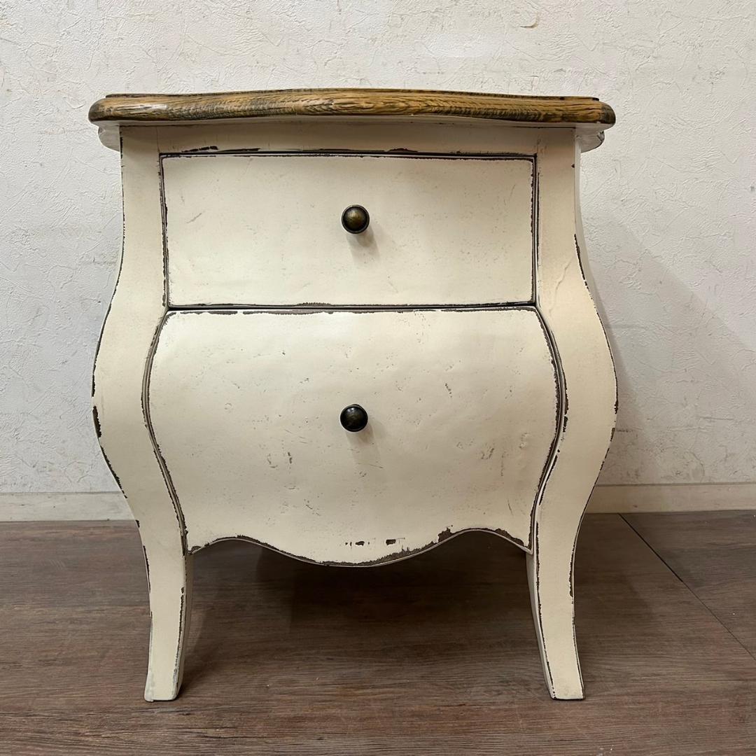 M.アウトレット シャビー仕上げ　サイドデスク　チェスト　アンティーク調