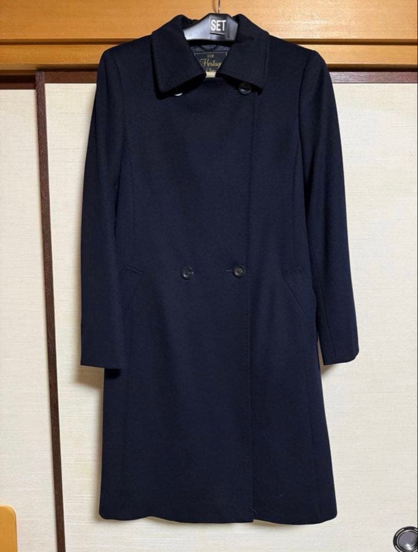 【23区】ロラピアーナ ネイビー ウールコ ート